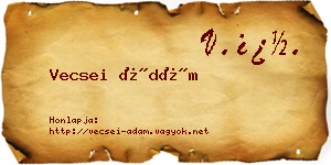 Vecsei Ádám névjegykártya