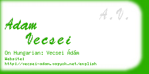 adam vecsei business card